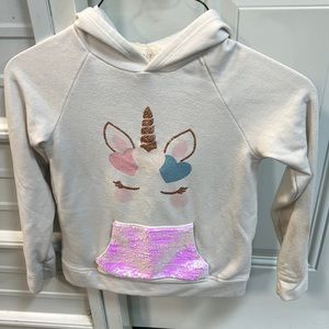 Girls btween unicorn 🦄 sequin hoodie size 5